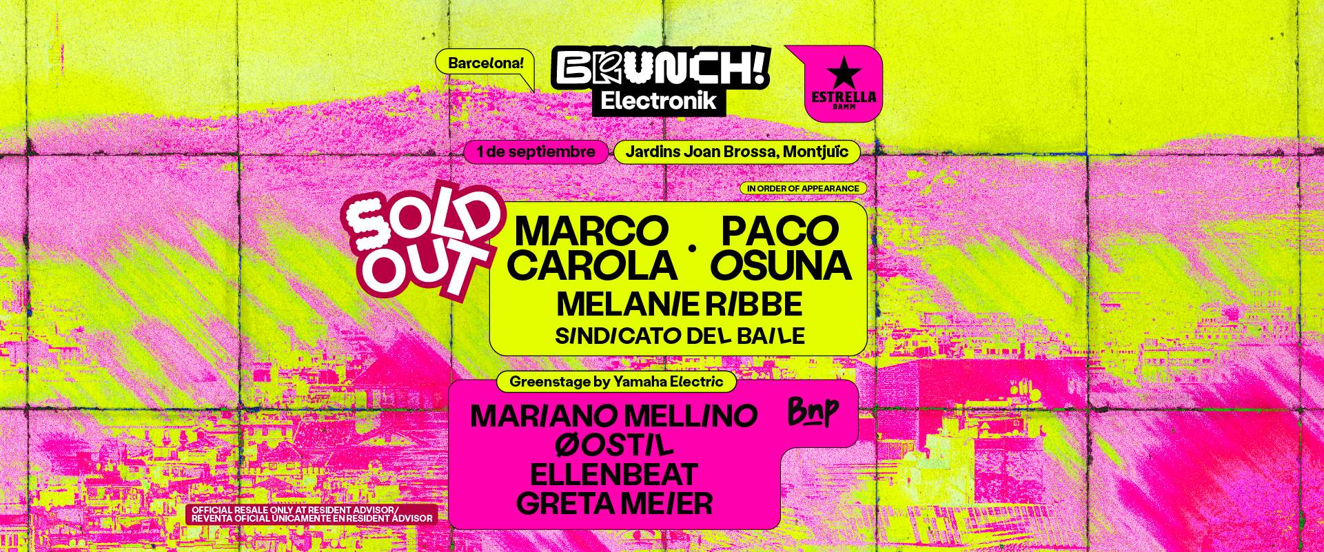 *SOLD OUT* Brunch Electronik Barcelona #16 Marco Carola, Paco Osuna ...