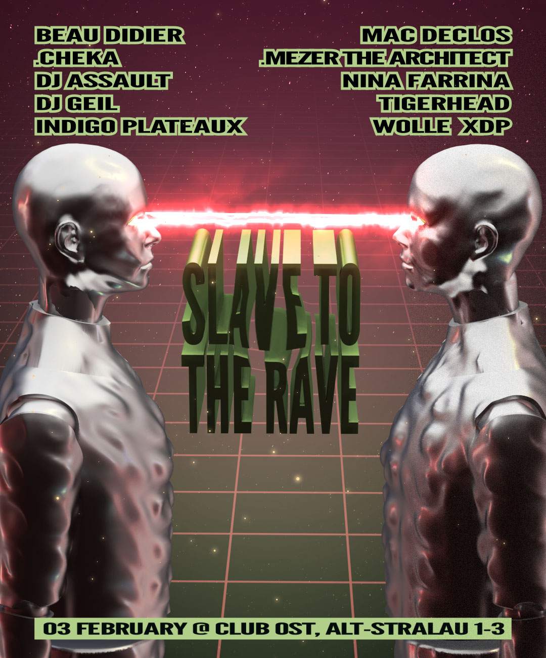 Slave To The Rave with Beau Didier, DJ Assault, Mac Declos, Tigerhead - Página frontal
