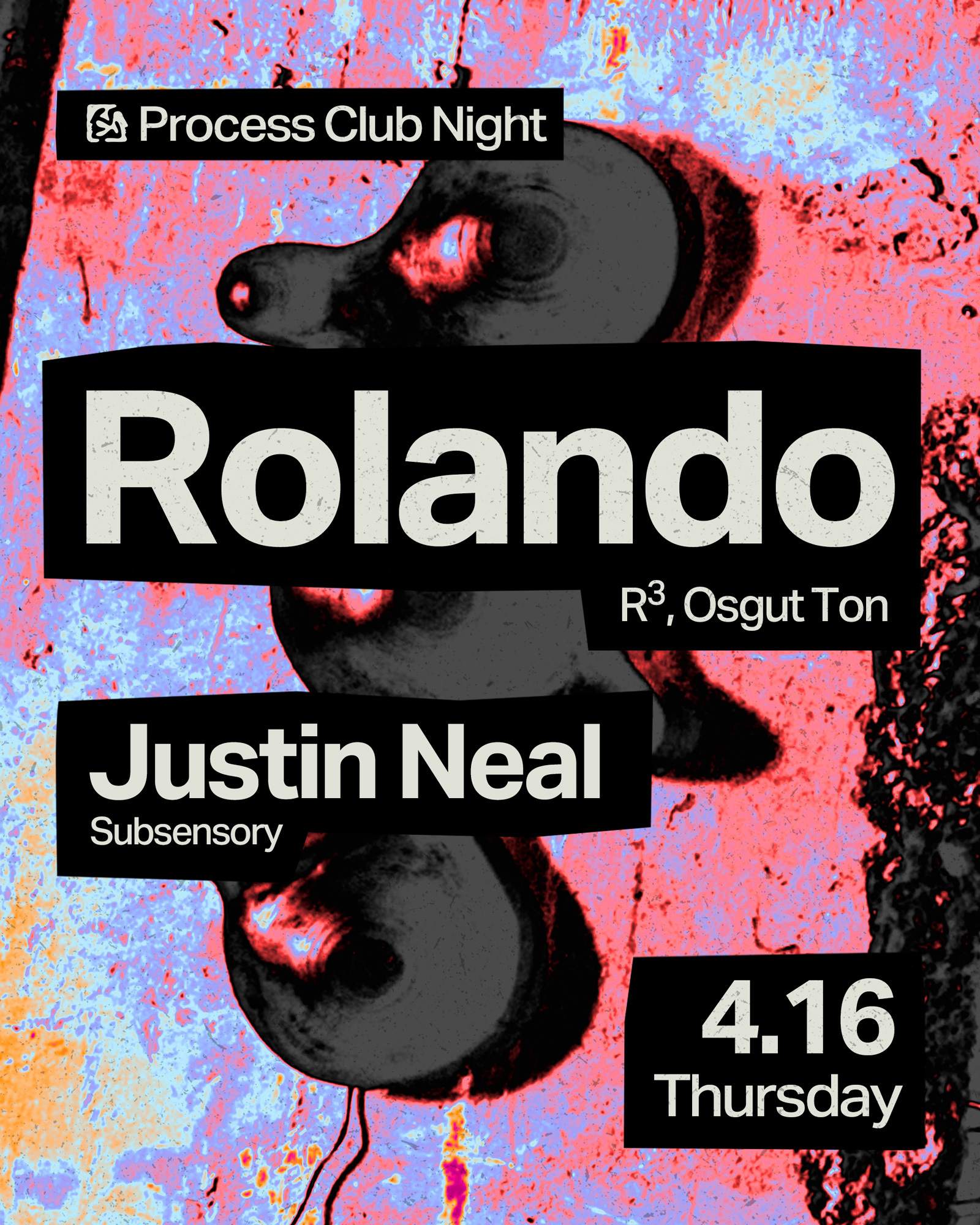 Process Club Night - Rolando (R3, Osgut Ton), Justin Neal (Subsensory ...