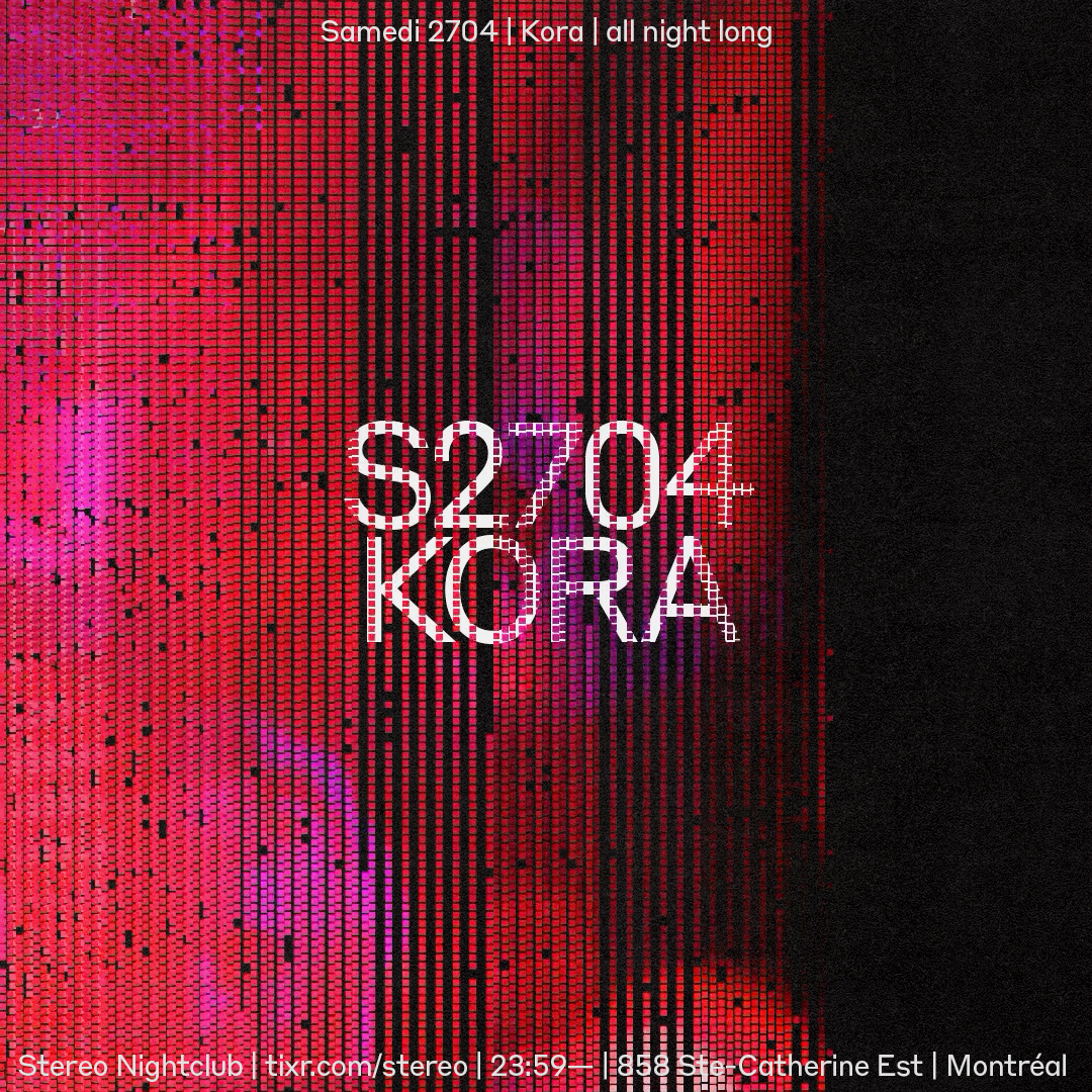 Kora (All Night Long) - フライヤー表
