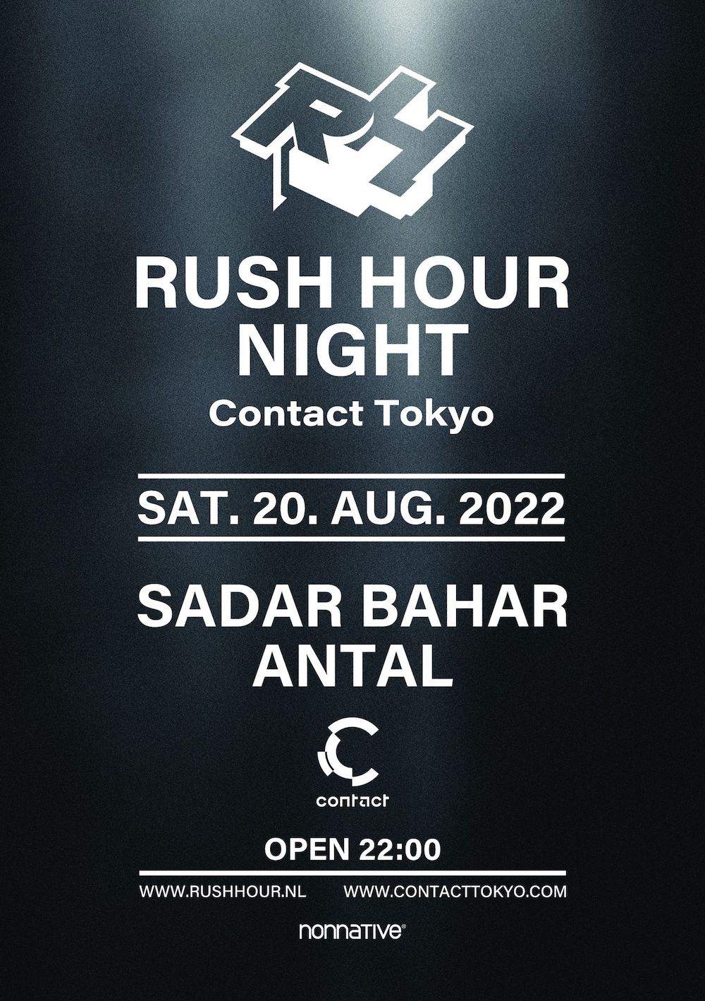 Rush Hour Night with Antal, Sadar Bahar - フライヤー表
