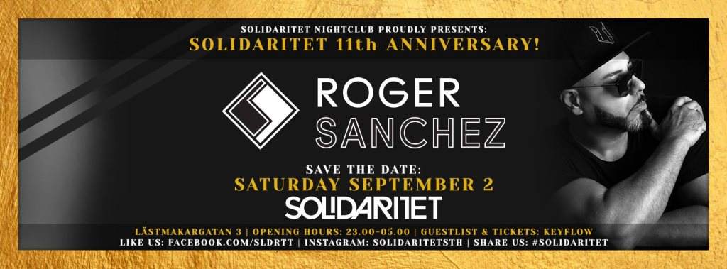 Solidaritets 11th Anniversary with Roger Sanchez & Zoo Brazil - フライヤー表