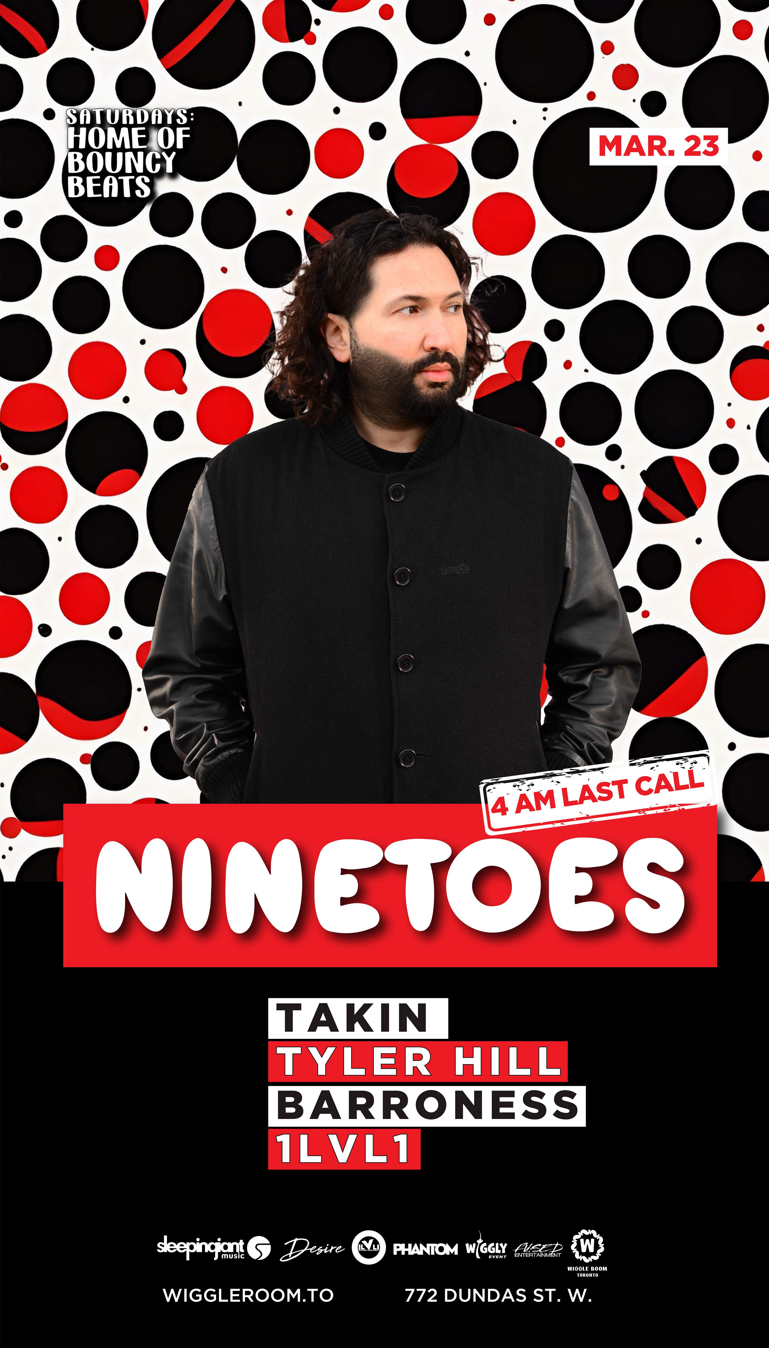 Ninetoes | 4AM LAST CALL | Junior Lopez / Tyler Hill - フライヤー裏