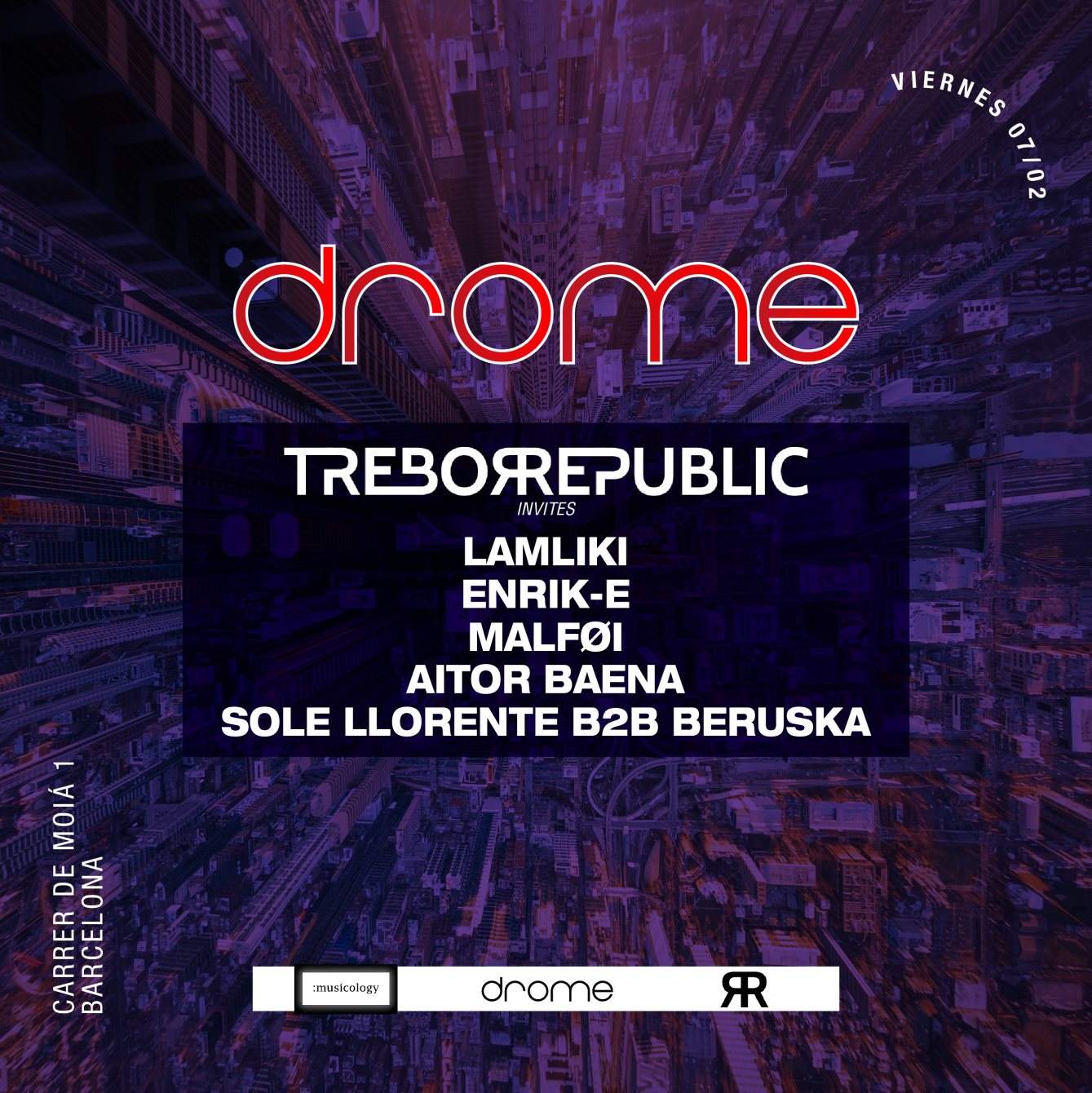Drome - Trebor Republic Invites Night - フライヤー裏