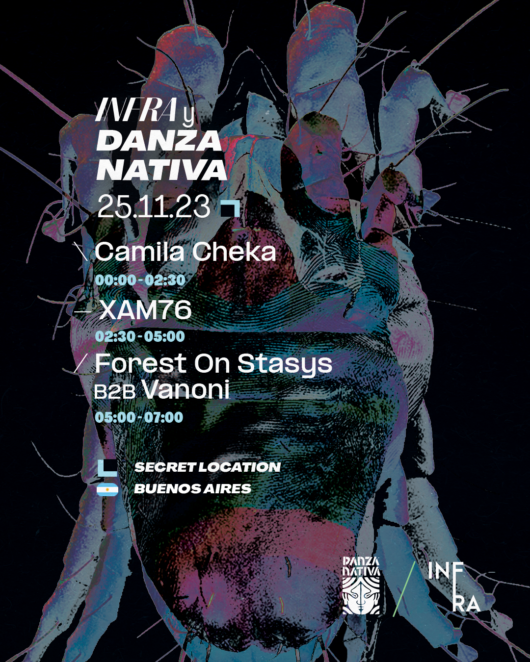 Danza Nativa x Infra Boston (Secret Location) - フライヤー表