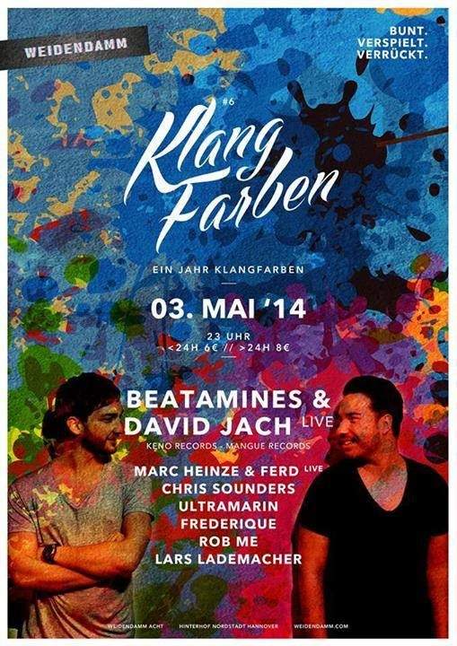 1 Jahr Klangfarben mit Beatamines & David Jach -Live- - フライヤー表