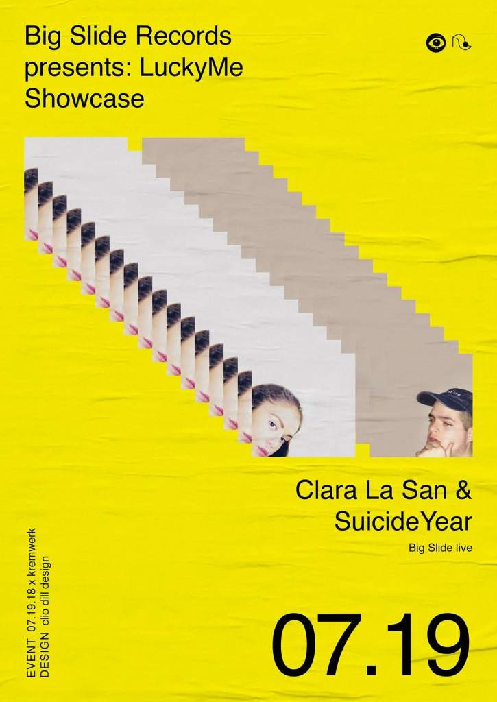 Big Slide Records: Suicideyear & Clara La San - Página frontal