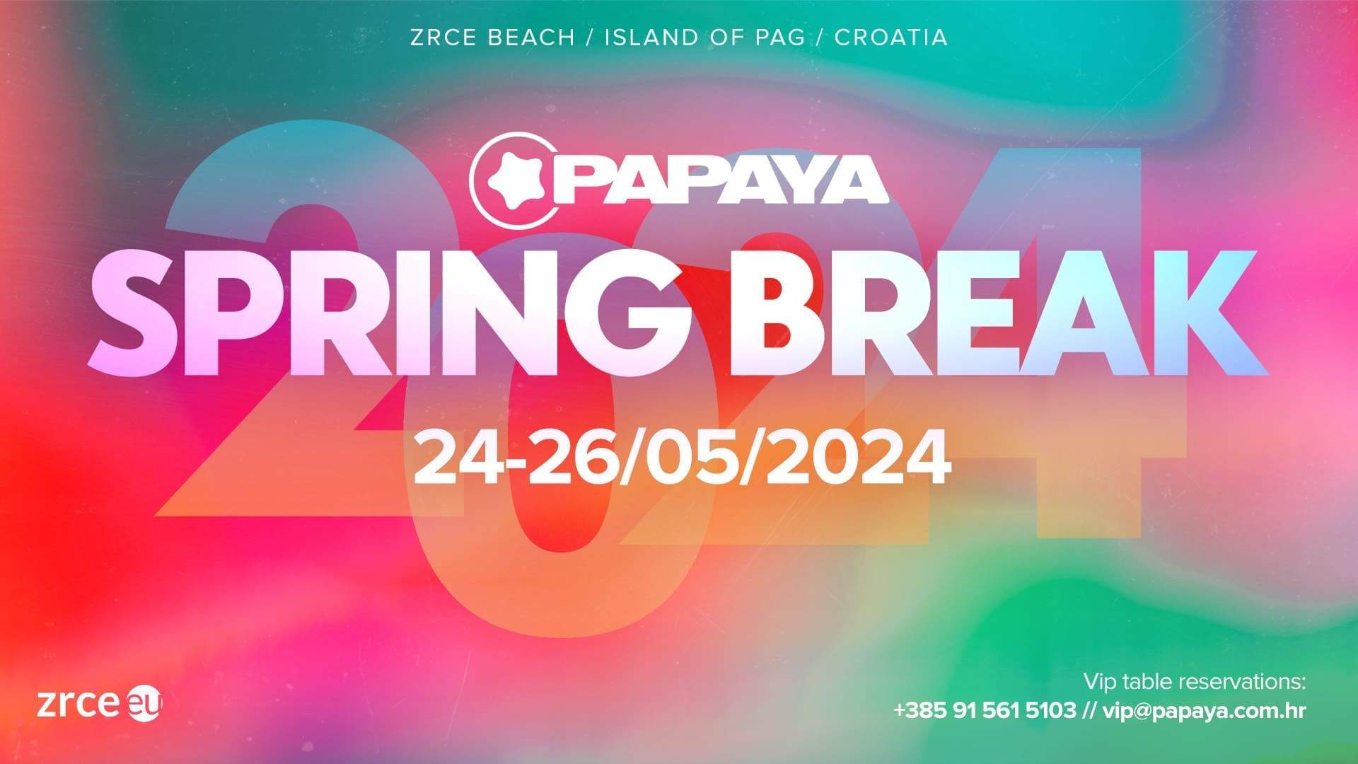 Papaya Spring Break - フライヤー表