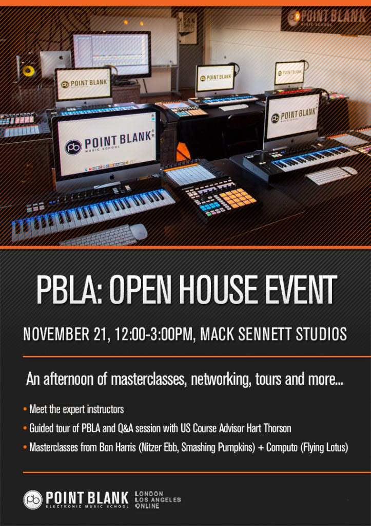 Point Blank LA Open House & Workshops w Bon Harris & Computo - Página frontal