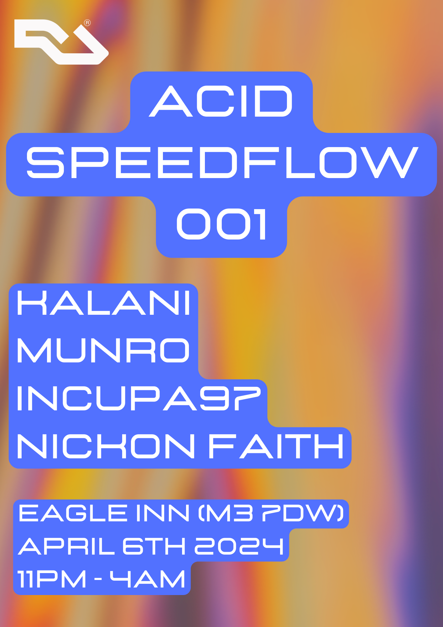 Acid Speedflow 001 - フライヤー表