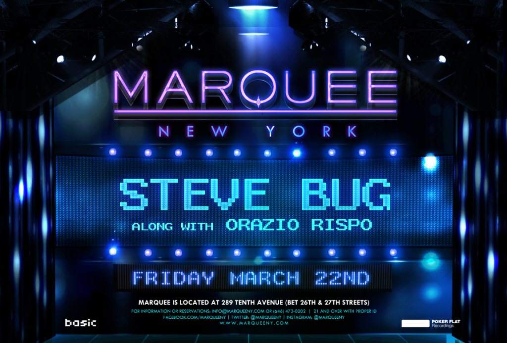 Marquee New York - Steve Bug with Orazio Rispo - Basic - Página frontal