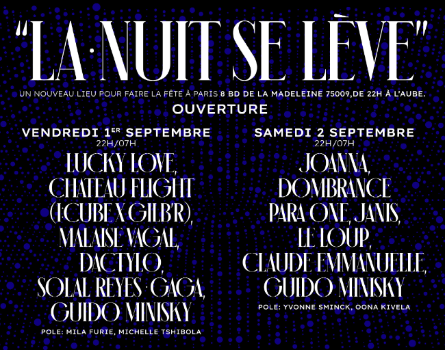 La Nuit Se Lève #1 - フライヤー表