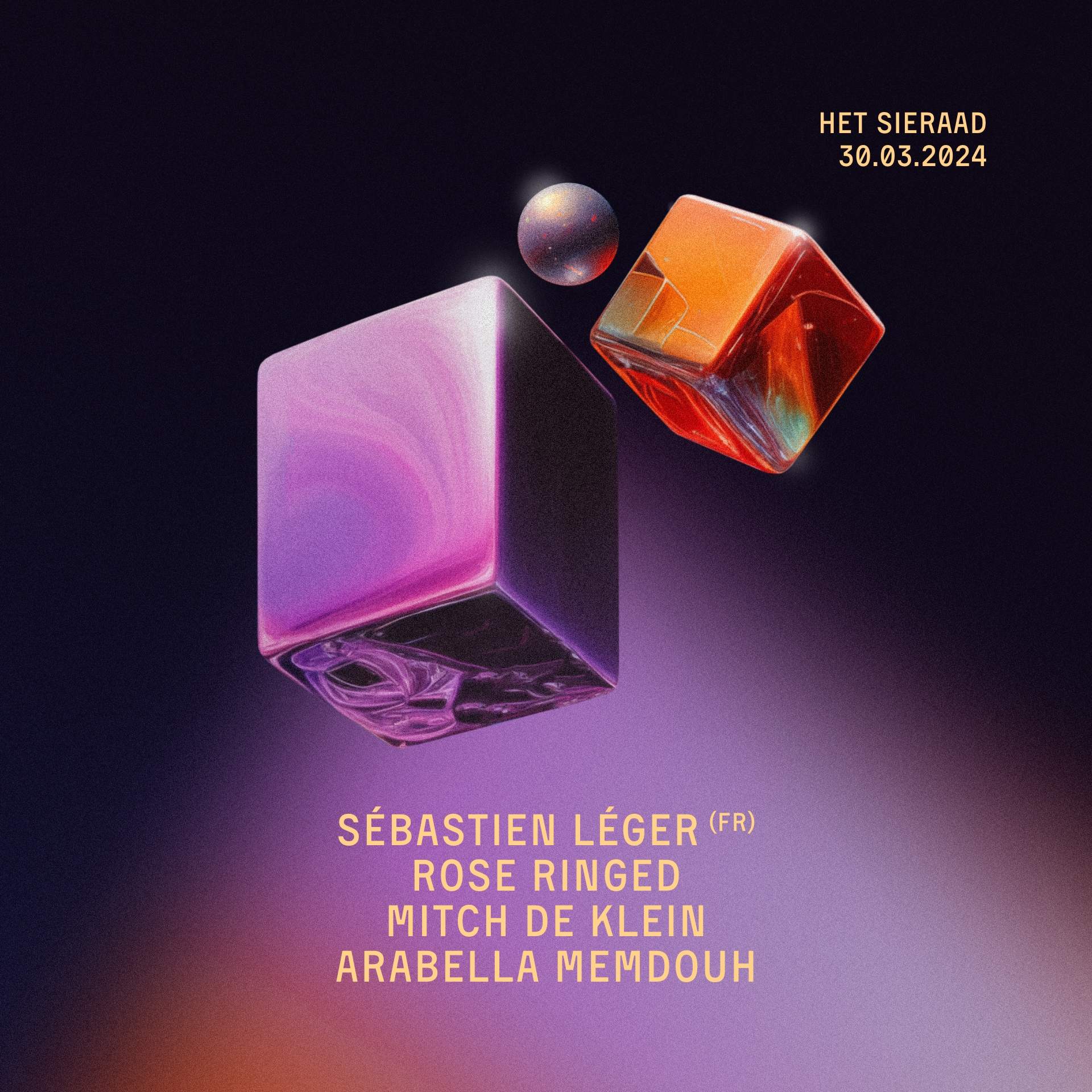 Sébastien Léger - Rose Ringed - Mitch de Klein - Arrabella Memdouh - フライヤー表