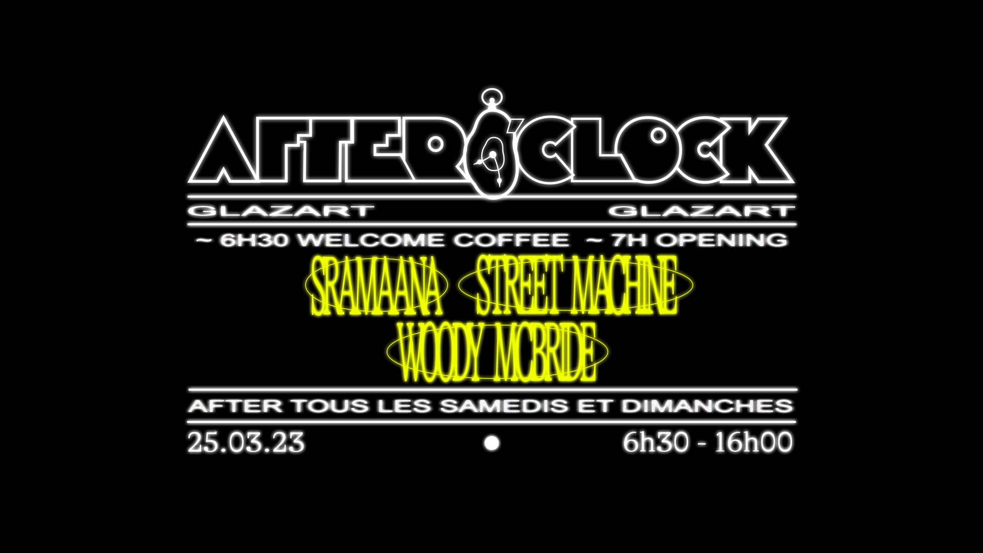 After O'Clock: Woody McBride, Sramaana, Street Machine - Página frontal
