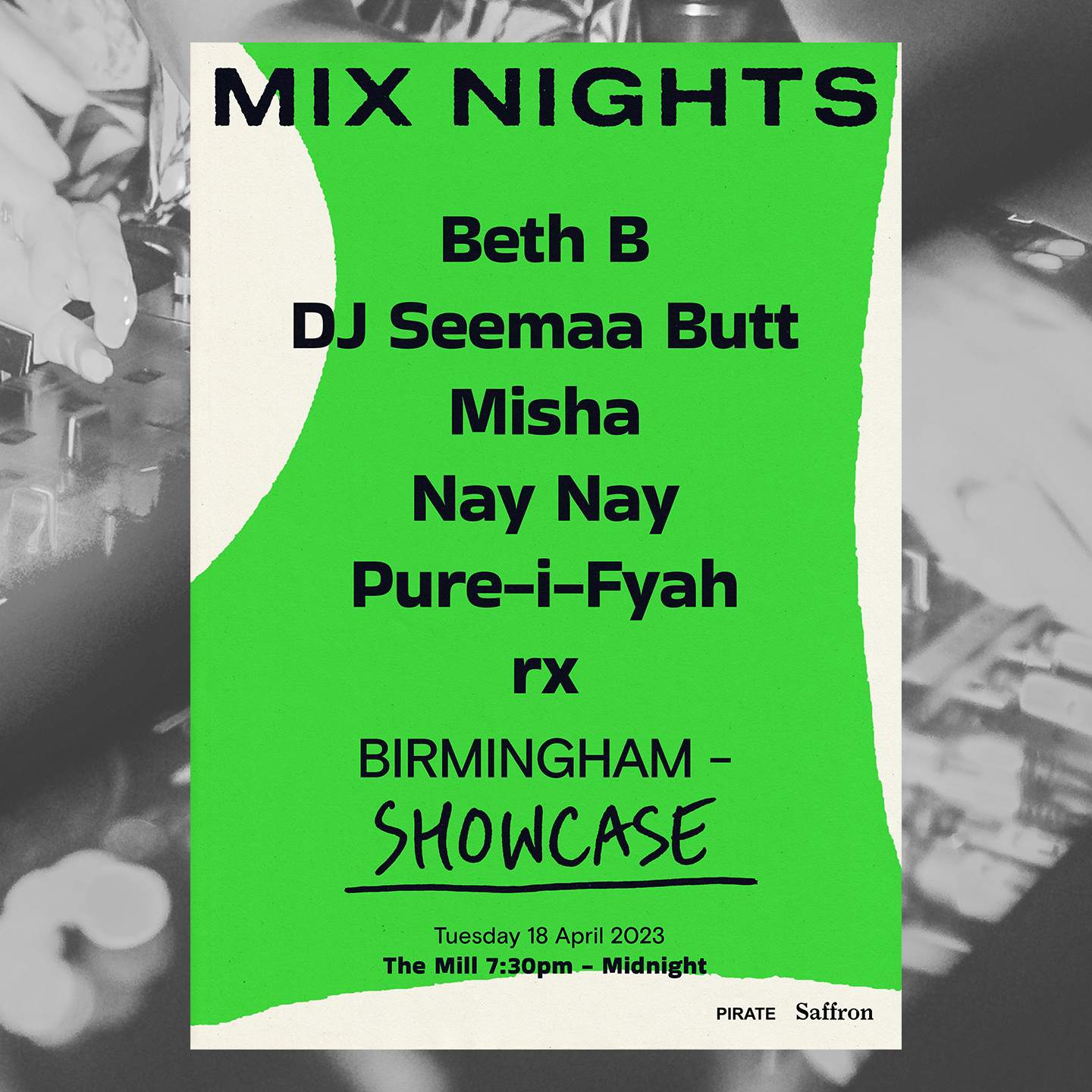 Mix Nights Showcase Birmingham - フライヤー表