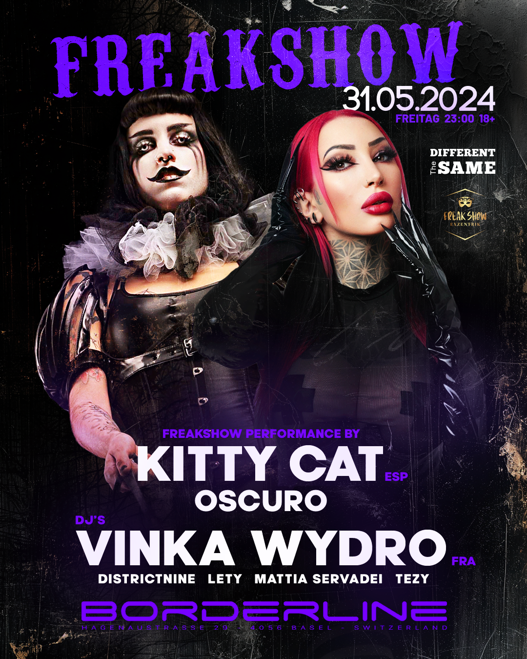 Freakshow W/ Vinka Wydro & Kitty Cat - フライヤー表