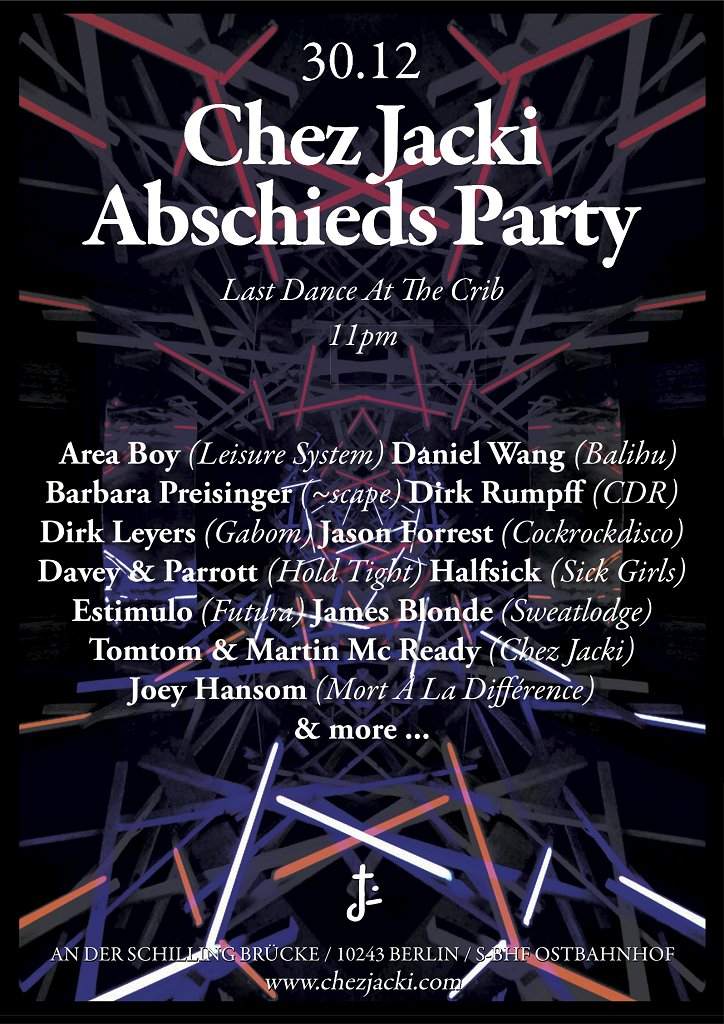 Abschied Party - Last Dance At The Crib - フライヤー裏