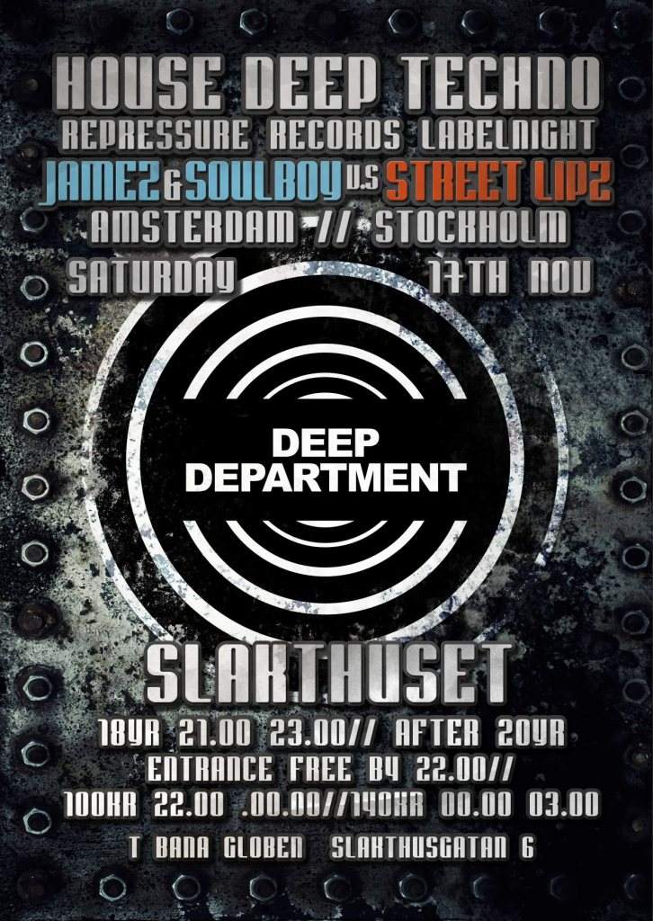 Deep Department - Amsterdam Edition - フライヤー表