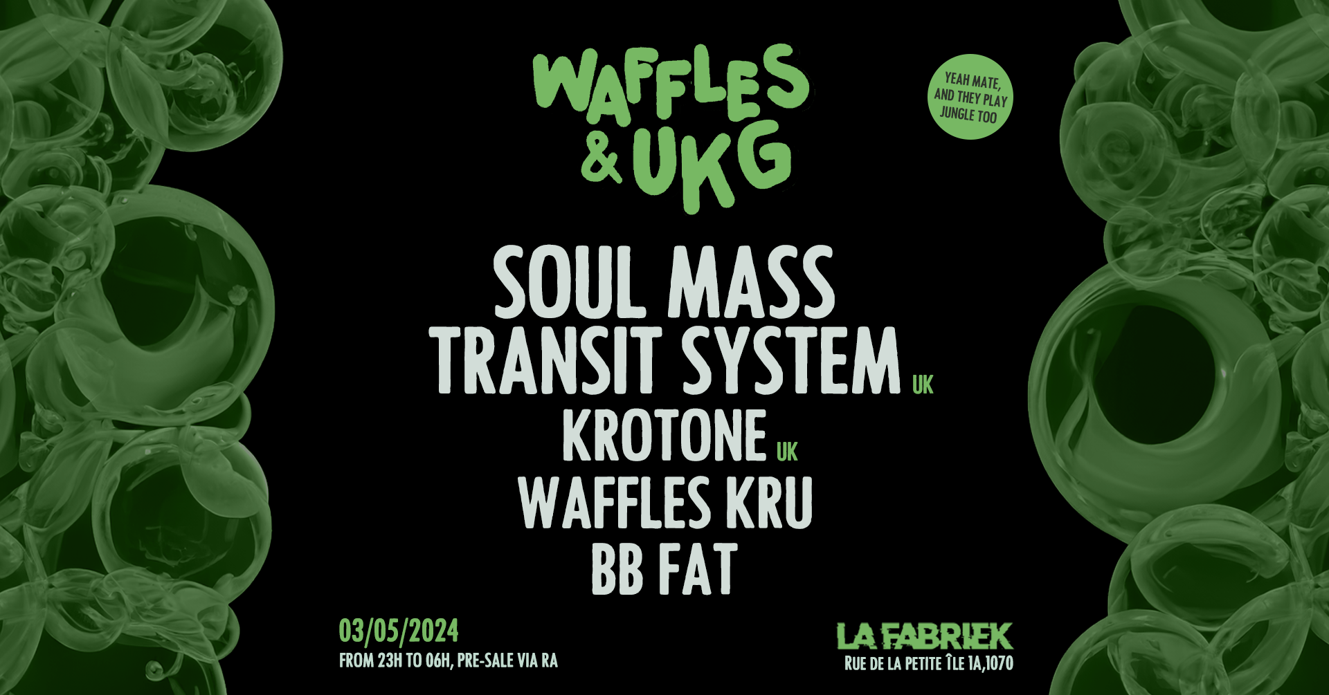 Waffles & UKG with Soul Mass Transit System (UK) and Krotone (UK) - Página frontal