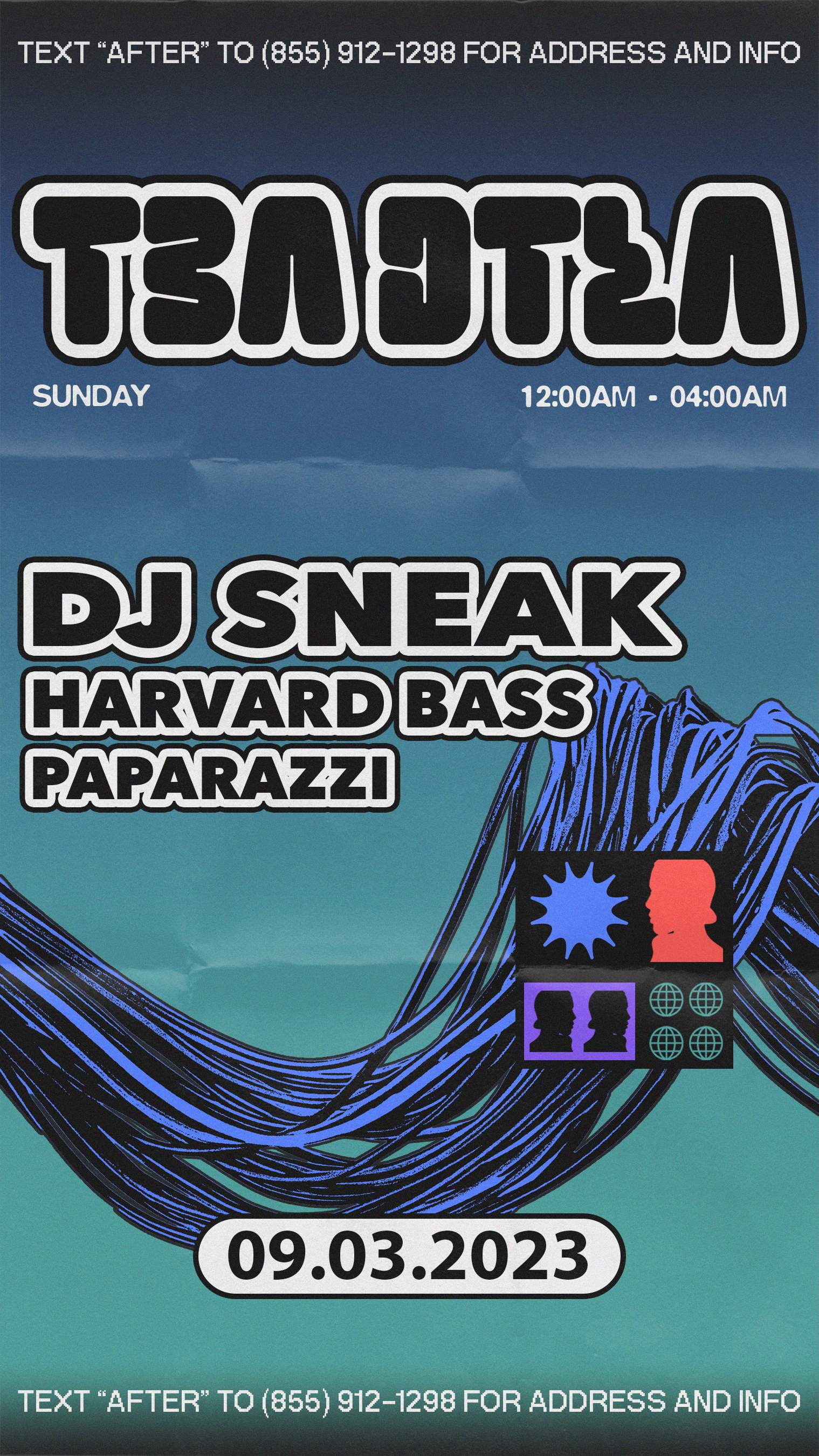 DJ Sneak and Harvard Bass - フライヤー裏