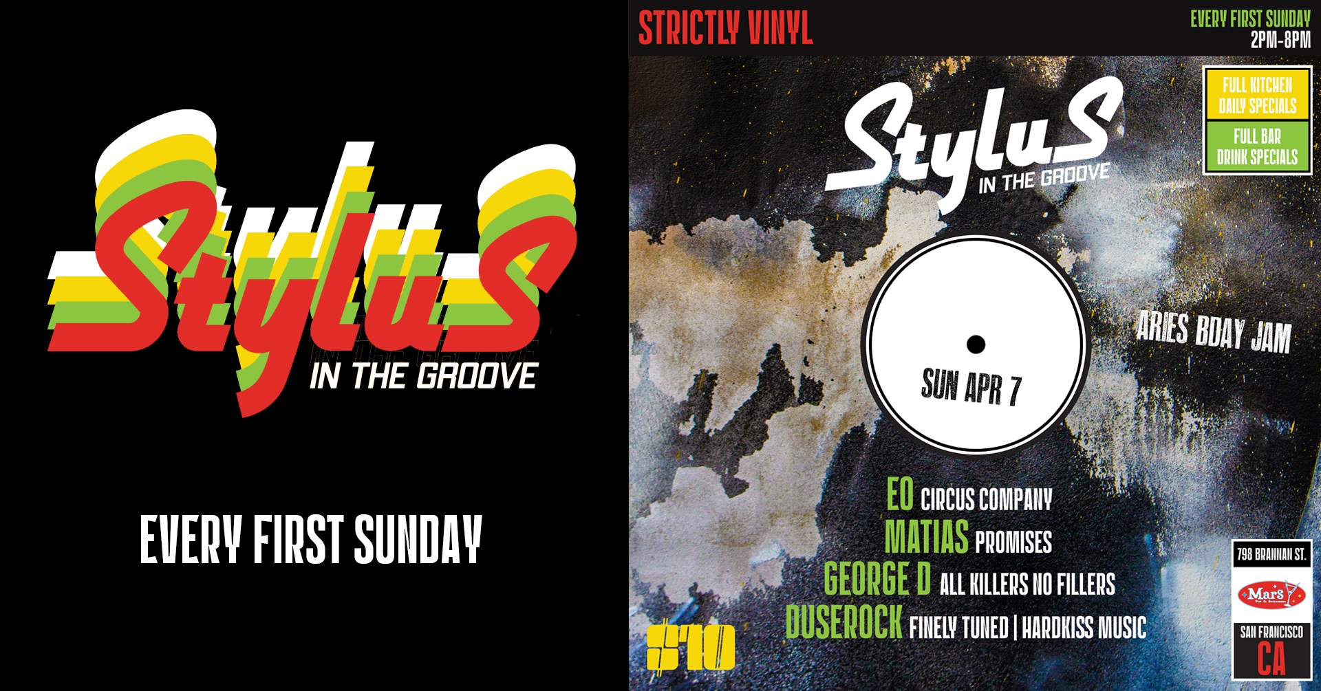 Stylus: In The Groove George D. and EO B-Day Jam - フライヤー表