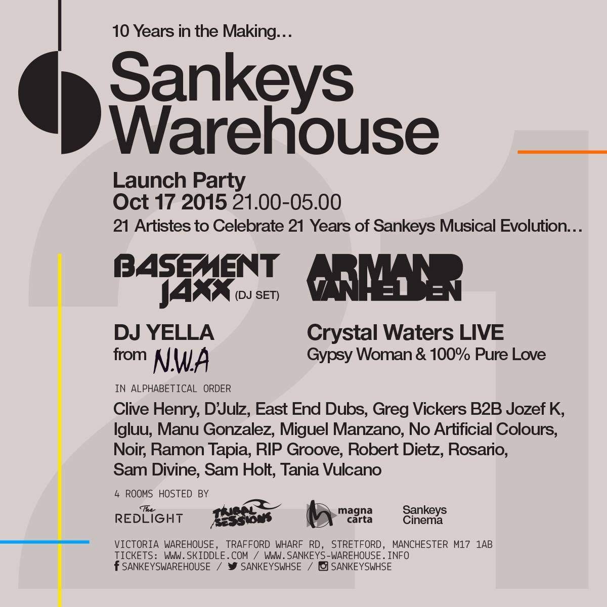 Sankeys Warehouse Opening Party - フライヤー表