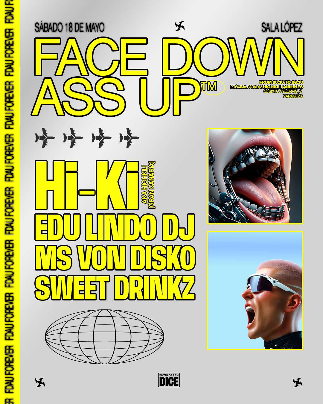 Face Down Ass Up - フライヤー表
