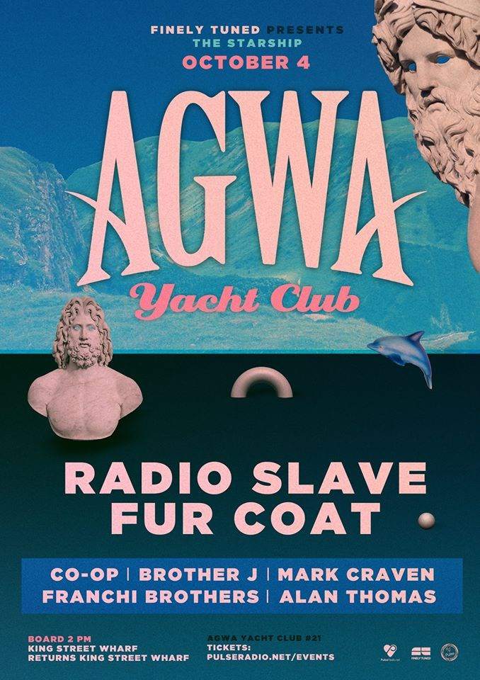 Agwa Yacht Club 21 feat. Radio Slave, Fur Coat - フライヤー表