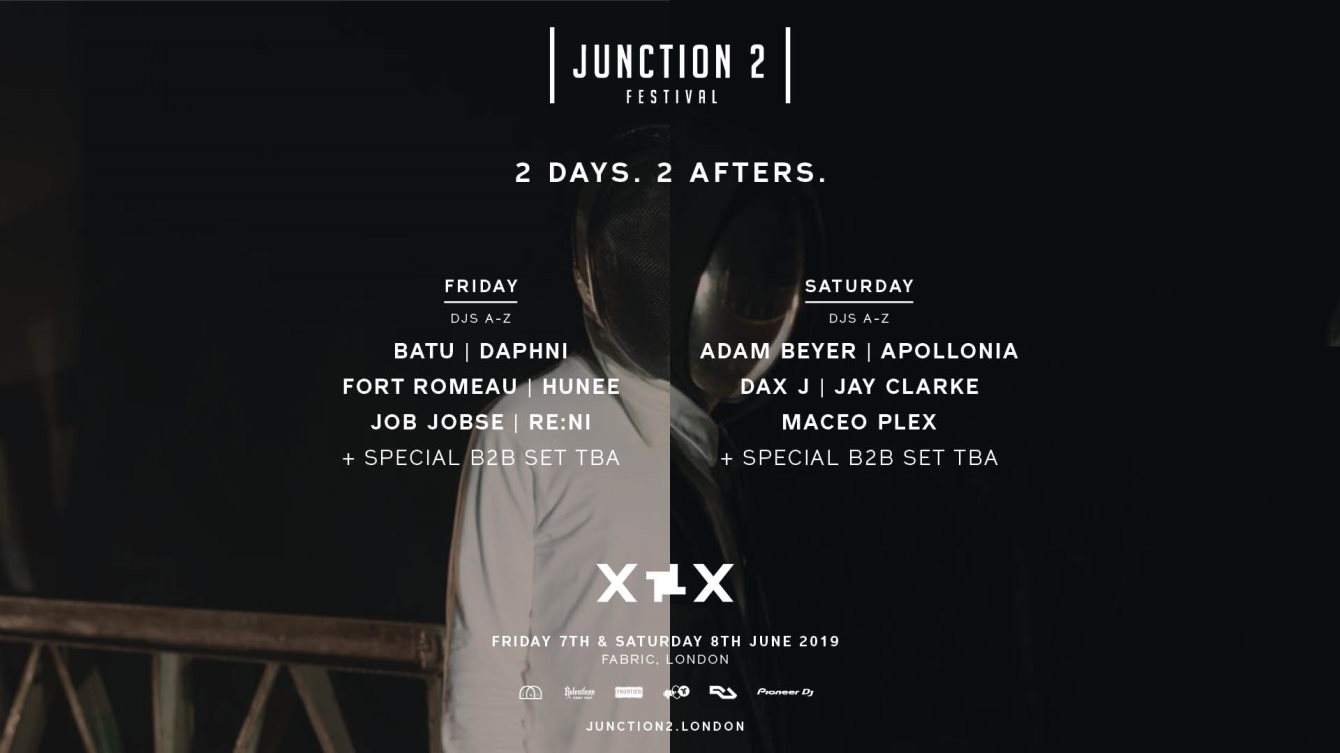 Junction 2 Afters: Adam Beyer B2B Maceo Plex, Dax J, Apollonia & More - Página frontal