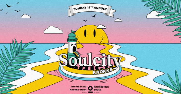 SOULCITY 𝕏 KNOKKE OUT ZOUTE / SUN. 13.08.23 - フライヤー表