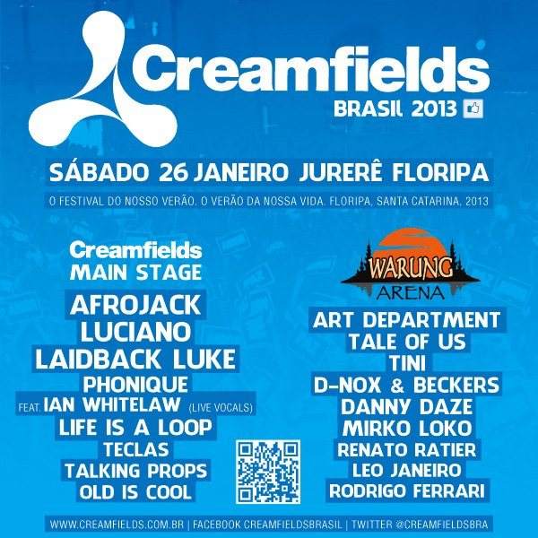 Creamfields Brasil 2013 - フライヤー表