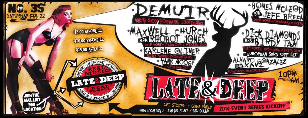 Late & Deep at New Location feat. Demuir - フライヤー表
