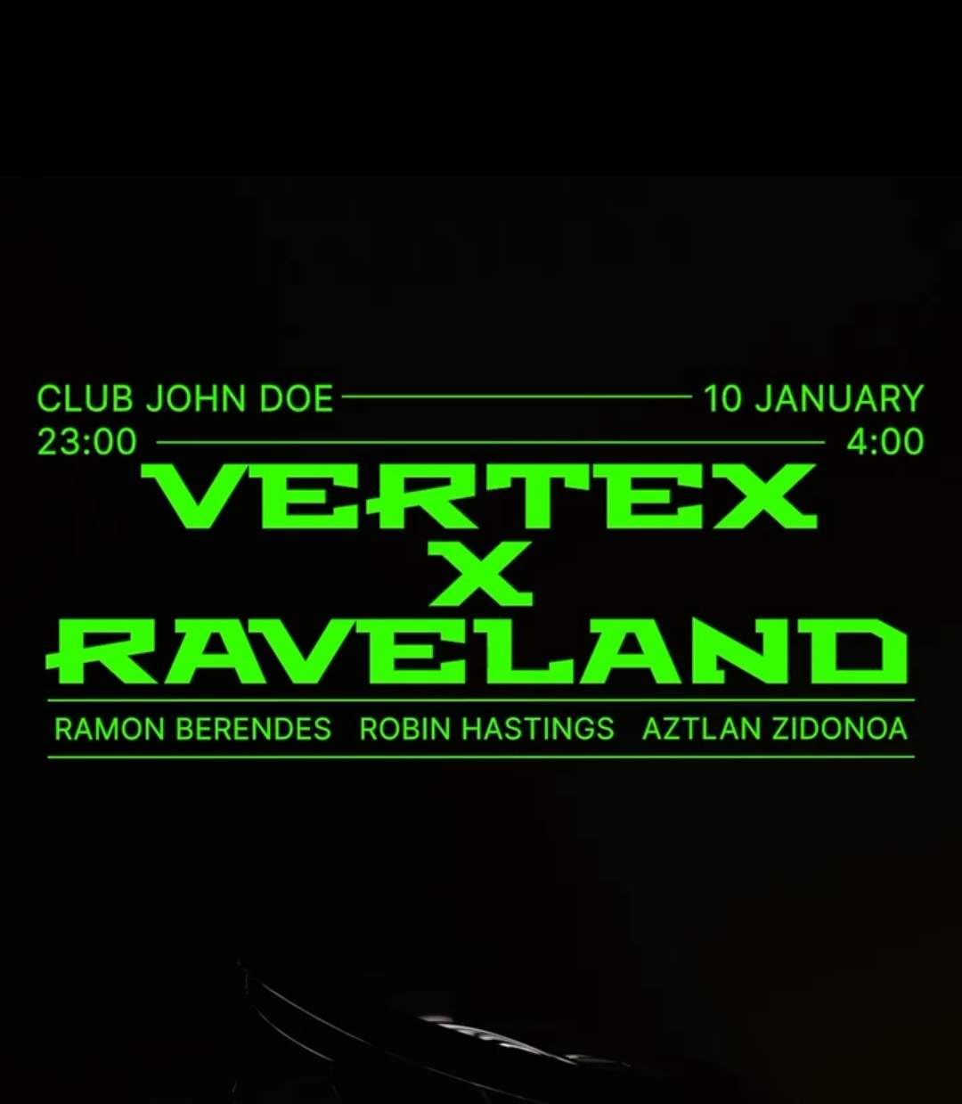 RAVELAND x VERTEX: Hardtechno Rave w/ Robin Hastings, Ramon Benderes & Aztlan Zidonia - フライヤー裏