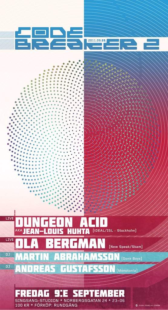Codebreaker - Dungeon Acid & Ola Bergman Live - フライヤー表
