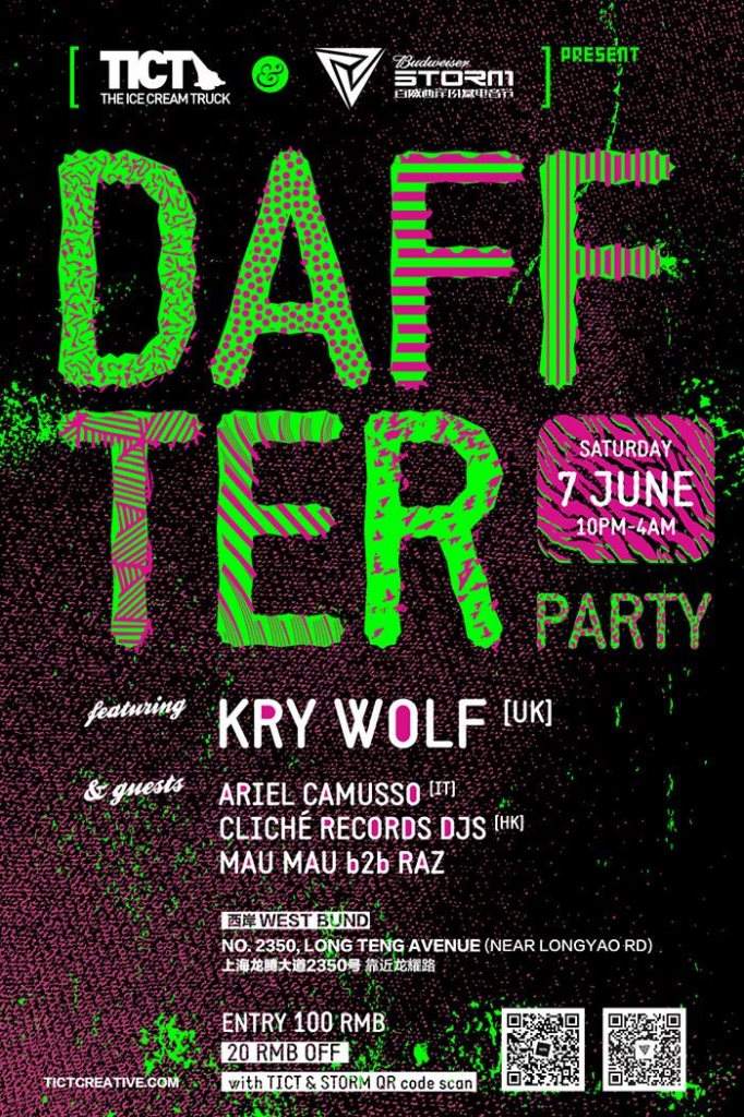 Tict x Budweiser Storm presents Daffter Party feat. Kry Wolf  - Página frontal