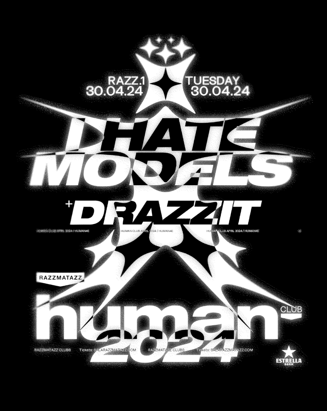 HUMAN presents: I Hate Models - フライヤー表