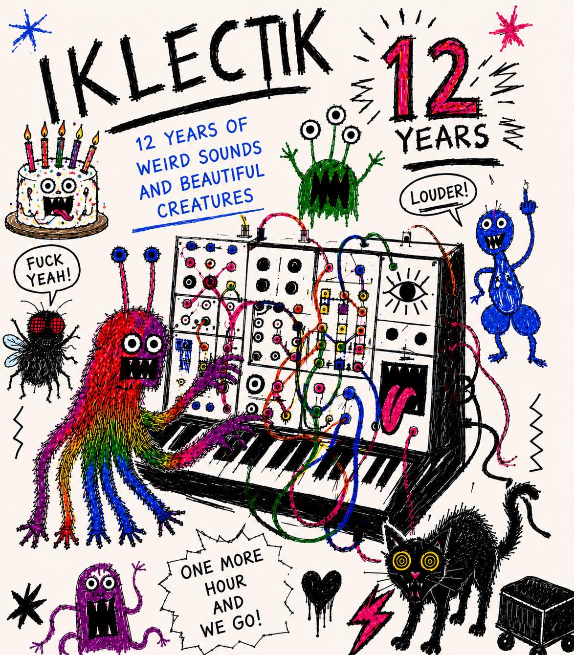 IKLECTIK 12th Anniversary Party - Flyer front