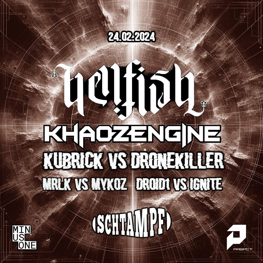 Schtampf with Hellfish, Khaoz Engine Ghent - フライヤー表