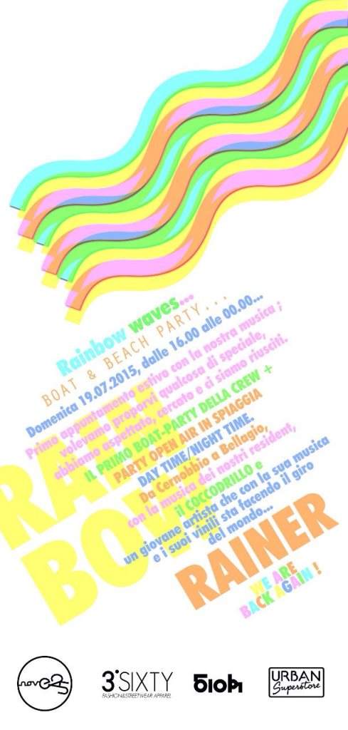 Rainbow presents Boat & Beach Party with Rainer - Página frontal