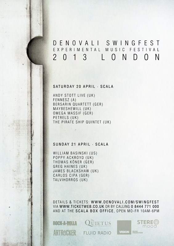 Denovali Swingfest 2013 London - フライヤー表