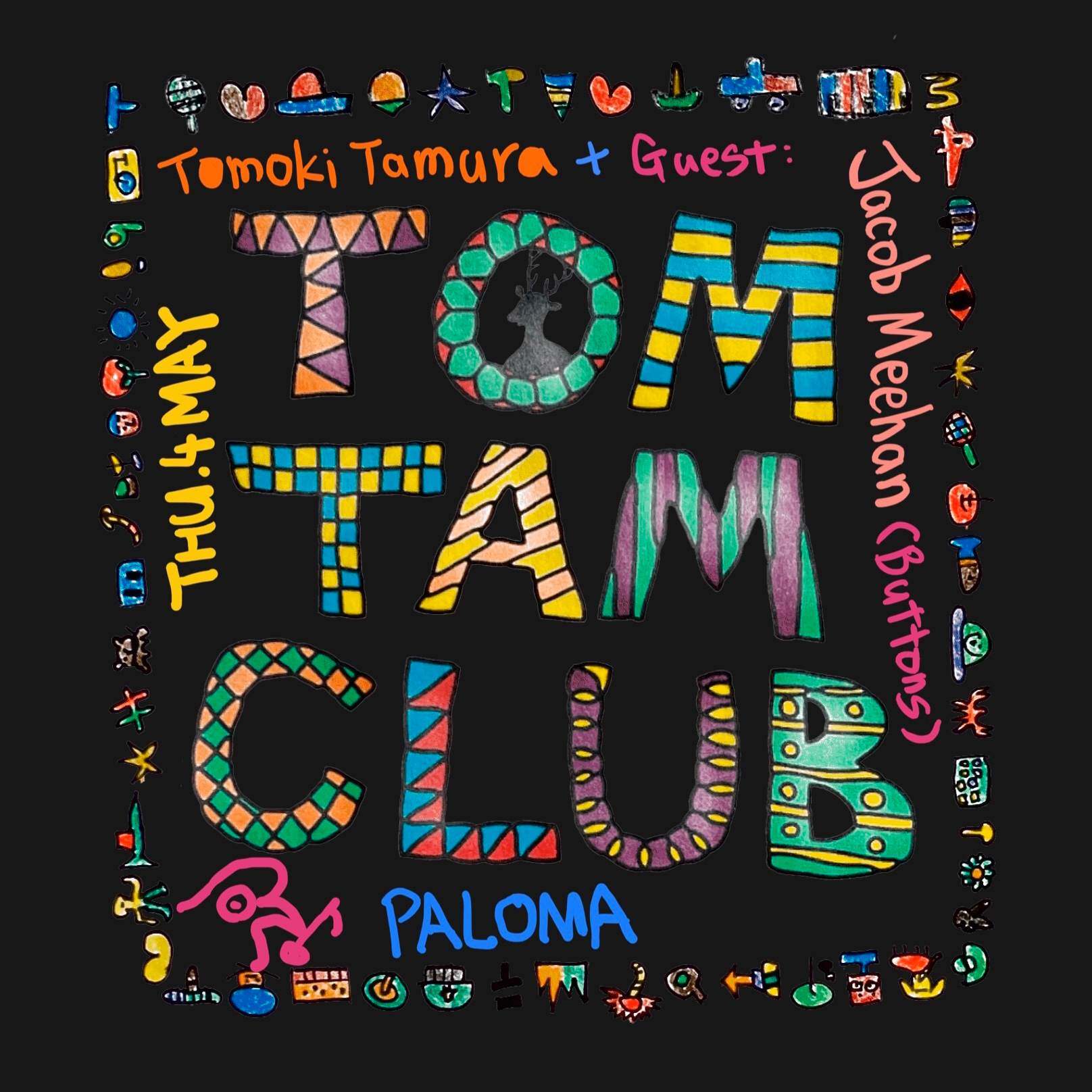 tom tam club + Guest: Jacob Meehan (Buttons) - Página frontal