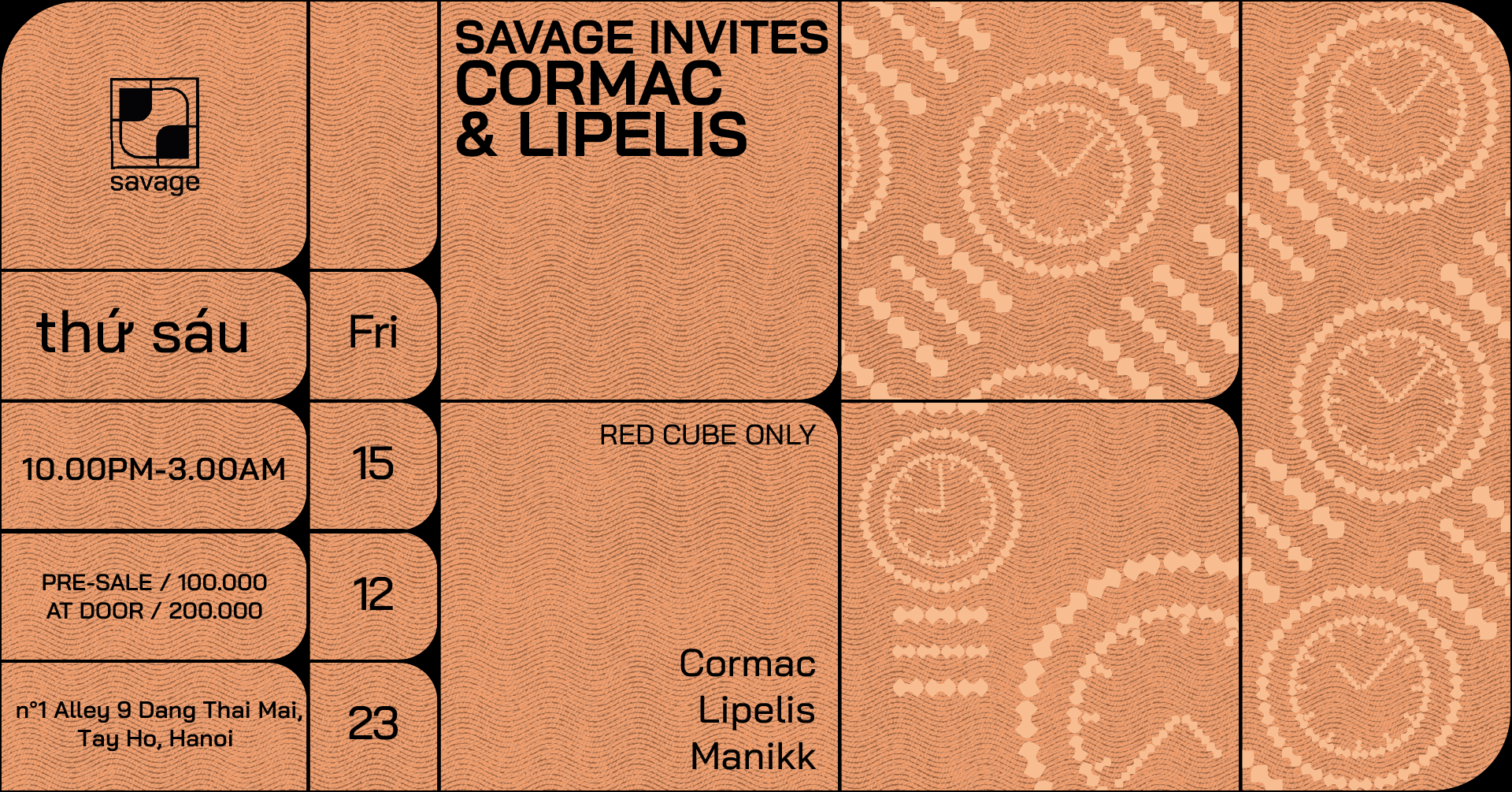 Savage Invites Cormac & Lipelis - フライヤー裏