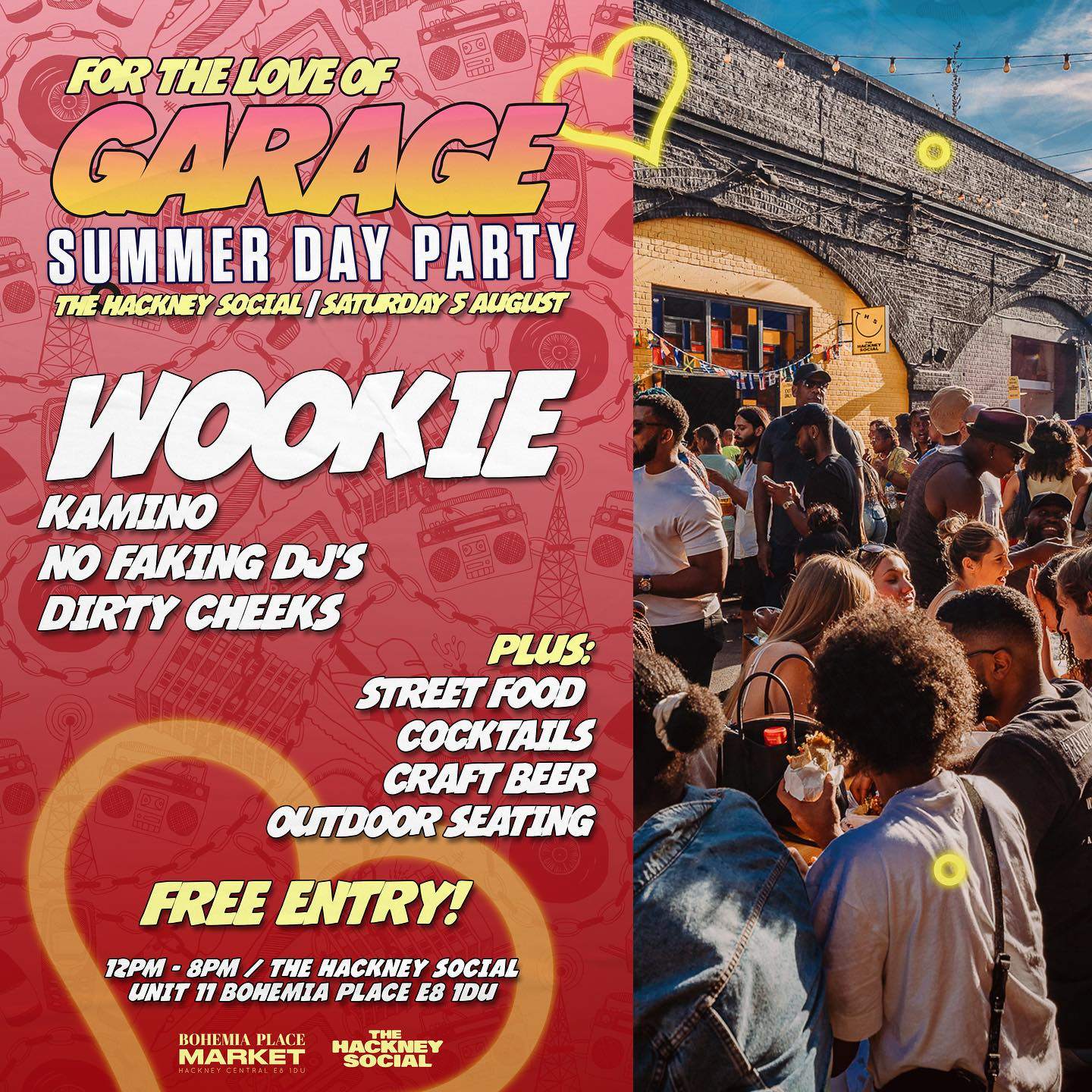 Hackney Street Market x For The Love of Garage with Wookie - フライヤー表
