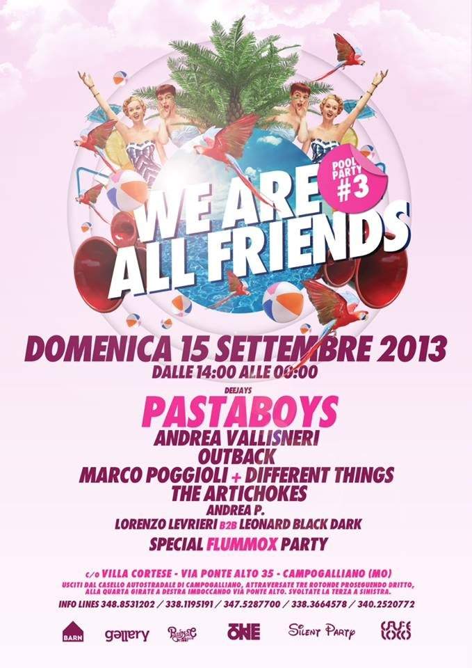 We Are All Friends Pool Party - フライヤー表