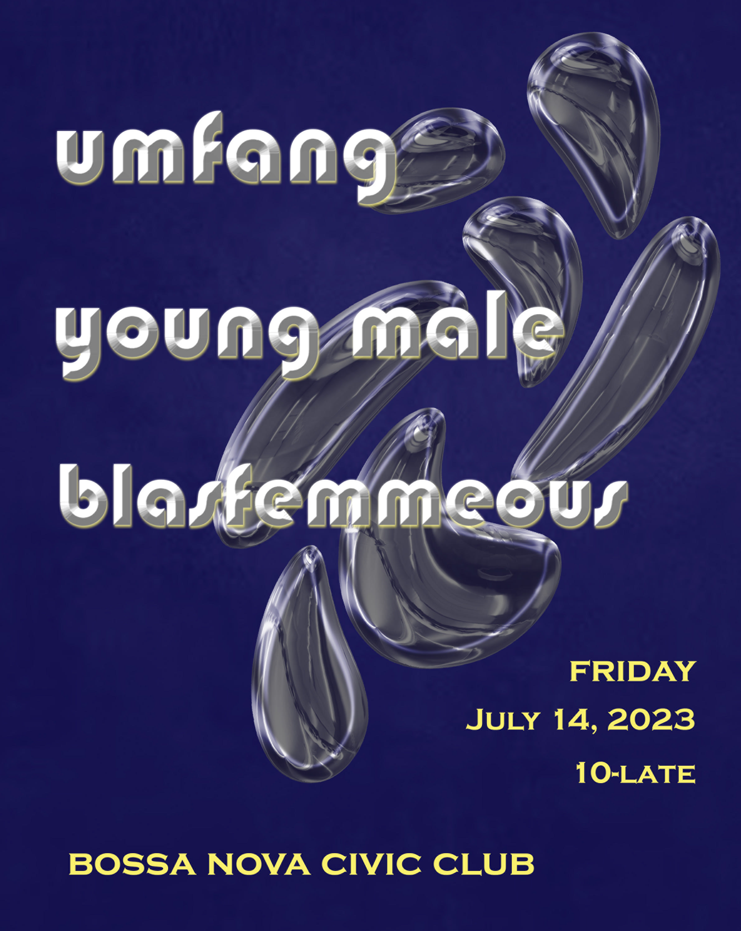 Umfang / Young Male / BLASFEMMEOUS - フライヤー表