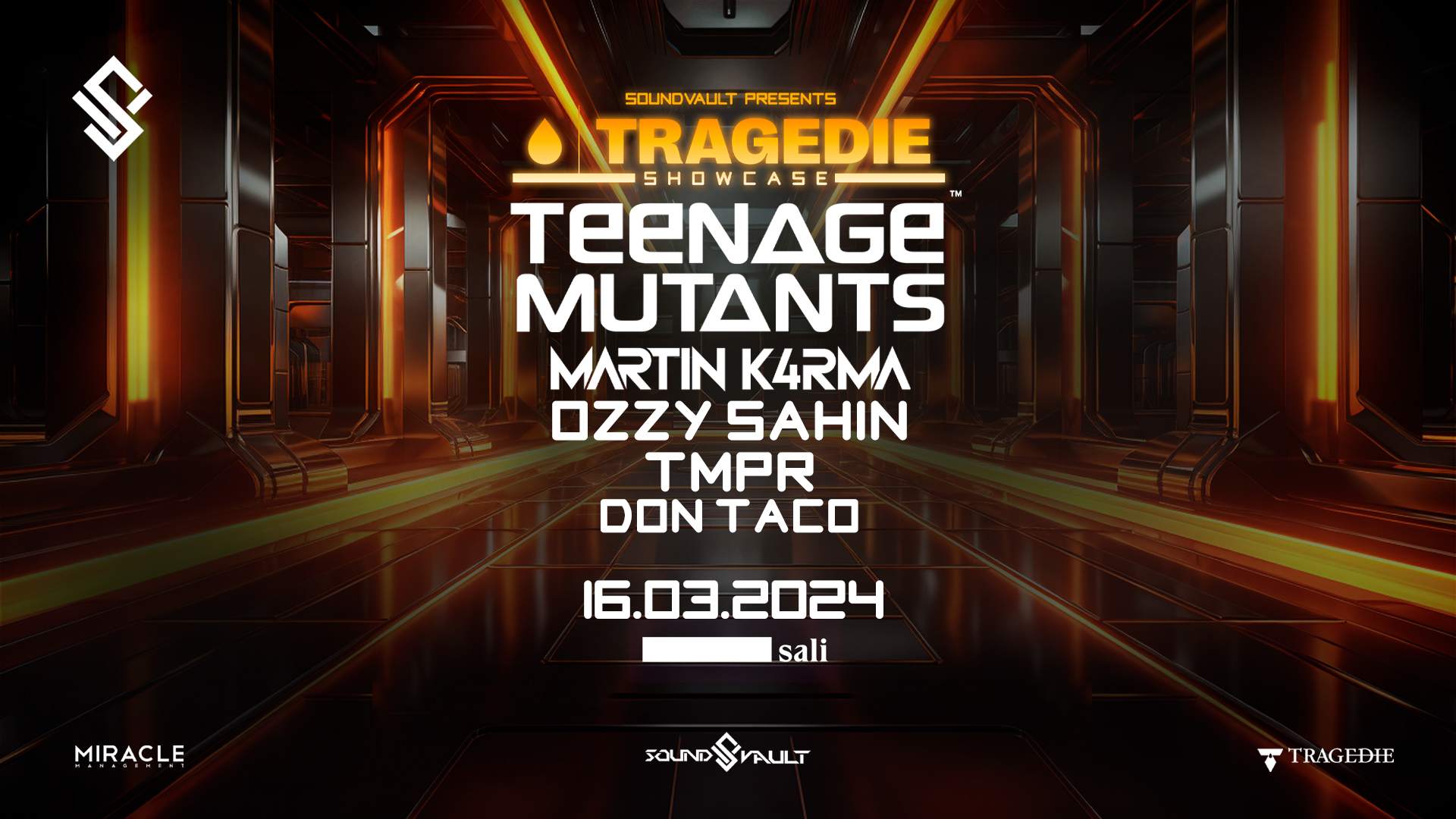 SoundVault presents: TRAGEDIE Showcase with Teenage Mutants - フライヤー表