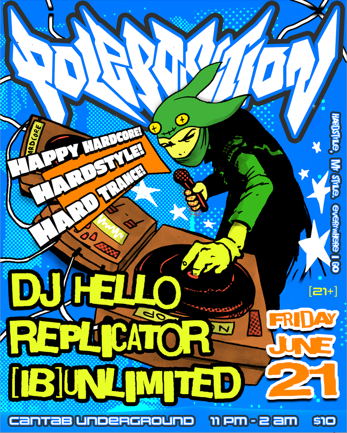 Pole Position presents: DJ Hello, Replicator, [iB] Unlimited at Cantab  Lounge, Boston