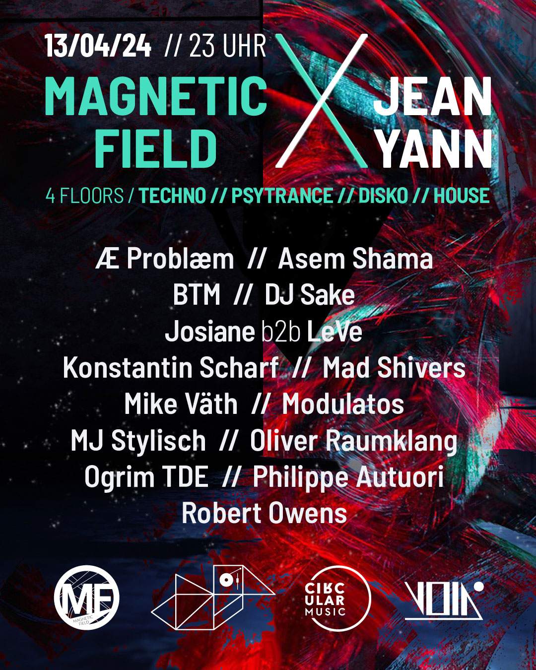 Magnetic Field Berlin Feat. Jean Yann on 4 floors (Psytrance, Techno, House, Disko) - Página trasera