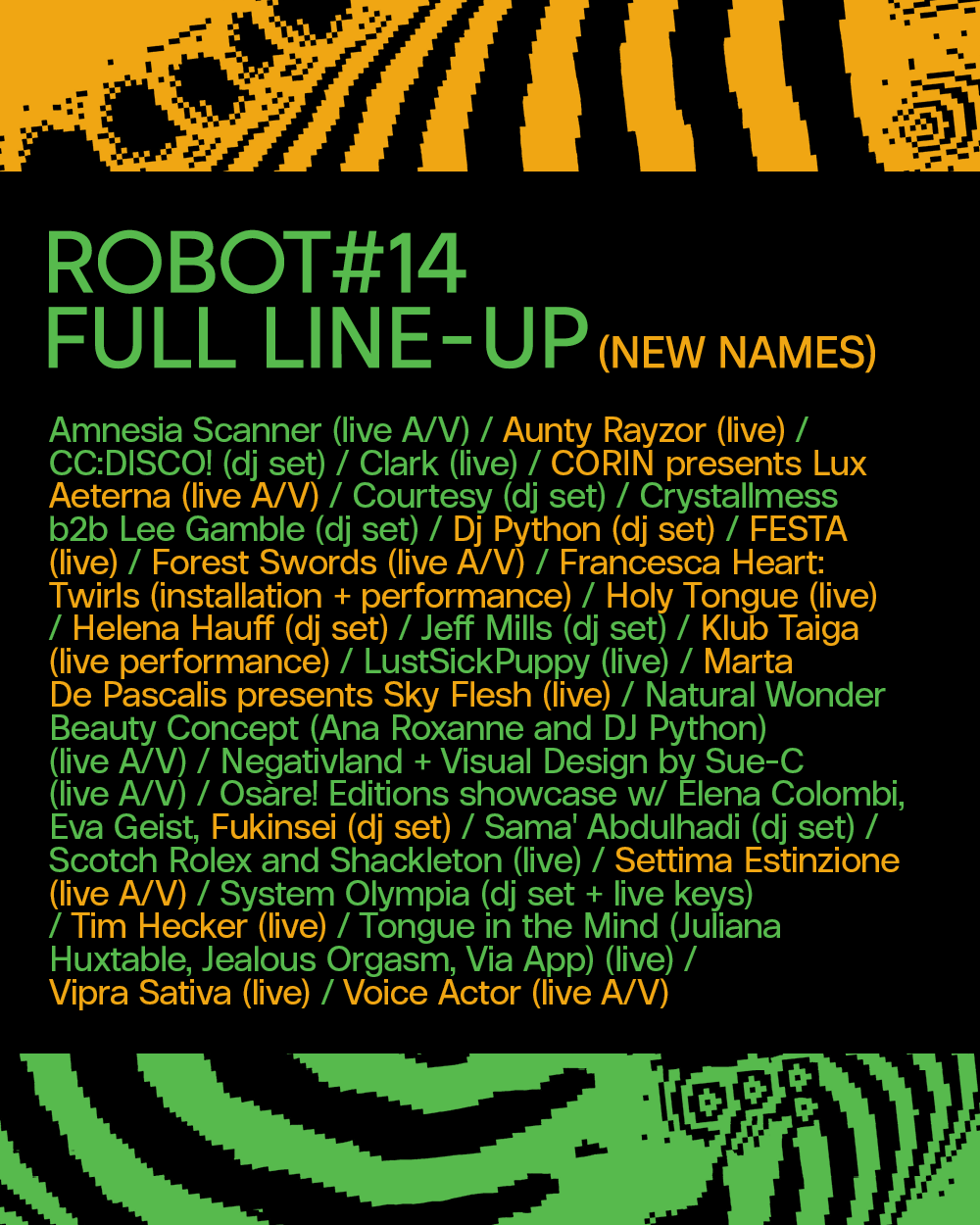 ROBOT Festival #14 - フライヤー裏