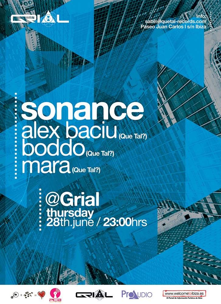 Sonance (Alex Baciu, Boddo, Mara) Ibiza 28 June - フライヤー表